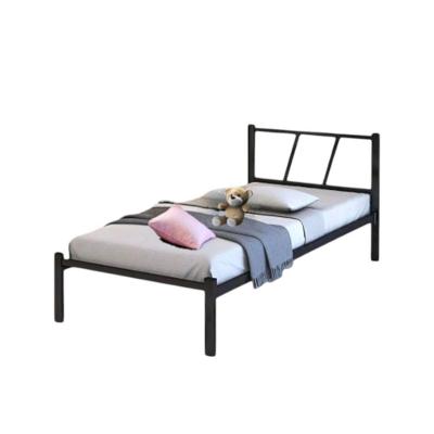 Cama Solteiro Com Cabeceira Robusta Aço Ferro Metal Tamanho Padrão 78x188 Cor Preto Mobbili Cs-04