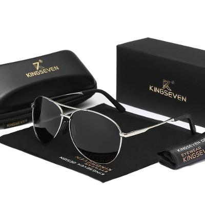 Óculos De Moda Kingseven - Leves E Estilosos, Armação Em Aço Inoxidável Cinza Prateado