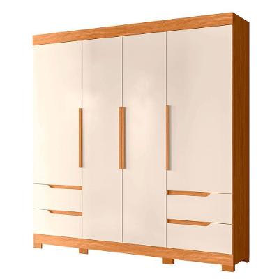 Guarda Roupa Vivacce Casal 4 Portas Albatroz Carvalho Grife/off White