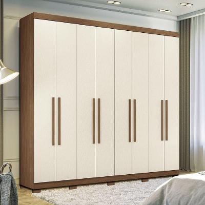 Guarda Roupa 8 Portas E 4 Gavetas Com Pés Master New Santos Andirá Jatoba/areia