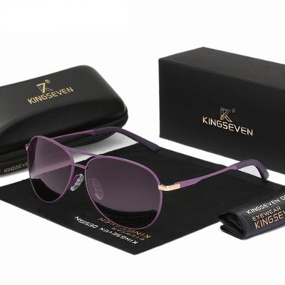 Óculos De Moda Kingseven - Leves E Estilosos, Armação Em Aço Inoxidável Roxo