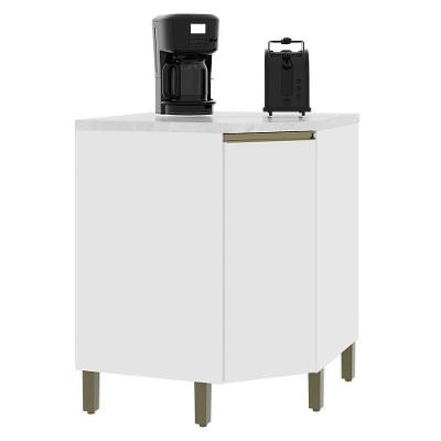 Balcão De Canto Dinamarca 1 Porta Branco Com Tampo Mdp - Indékes Branco