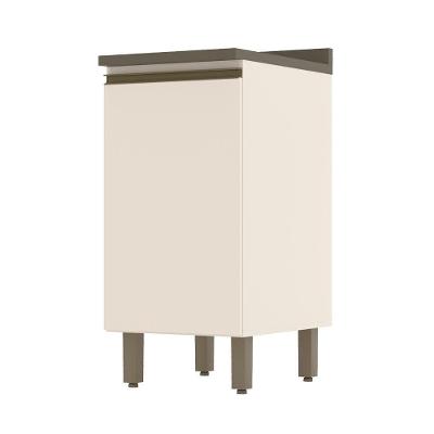 Balcão 1 Porta 40cm Off White-duna Com Tampo Connect - Móveis Henn Off White-duna