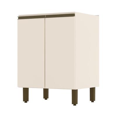 Balcão 2 Portas 60cm Sem Tampo Connect Off White - Móveis Henn Off White