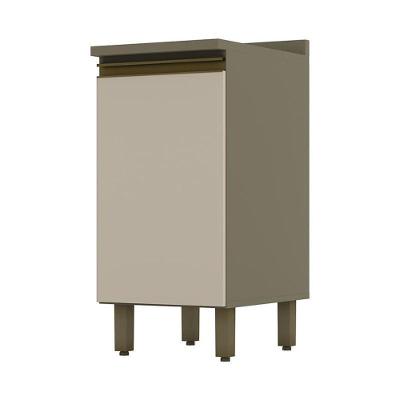 Balcão 1 Porta 40cm Duna-cristal Com Tampo Connect - Móveis Henn Duna-cristal