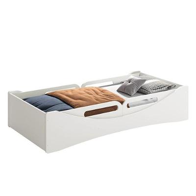 Cama Evolutiva Luna Branco Fosco Com 2 Kits Proteção Lateral Usinada - Reller Móveis Branco Fosco