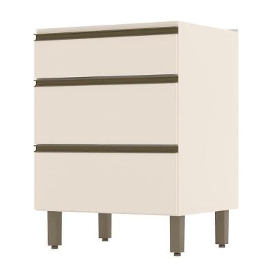 Balcão 3 Gavetas 60cm Connect Off White - Móveis Henn Off White