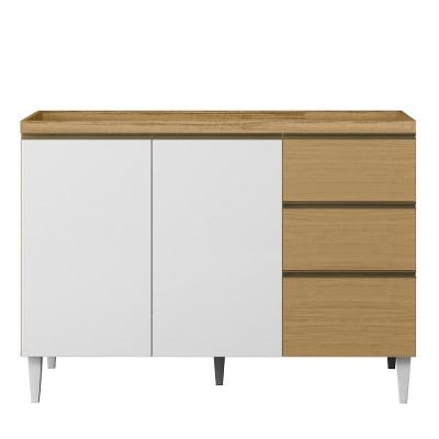 Balcão De Cozinha Sophia Clara 120cm Atacama-branco Tx Sem Tampo - Aramóveis Atacama-branco Tx