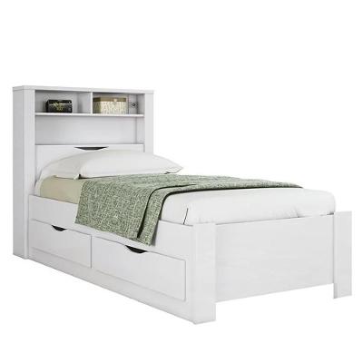Cama Solteiro Invicta Com Baú E 2 Gavetas Branco - Santos Andirá Branco