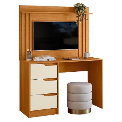 Escrivaninha Com Painel Doble Cinamomo-off White Para Tv Até 42 - Móveis Albatroz Cinamomo-off White
