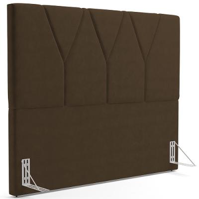 Cabeceira Cama Box Casal Queen 160 Cm Aurora Suede Marrom