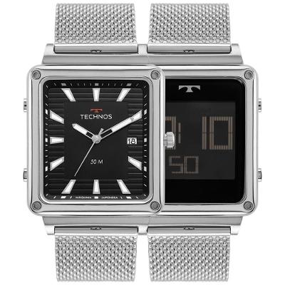 Relógio Technos Masculino Curvas Digiana Prata - 1s13cw-1p 1s13cw-1p