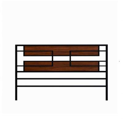 Cabeceira Cama Aço Ferro Metal Robusto Cor Preto Mdf Escuro Largura 140 Cm Estilo Industrial Cb-03