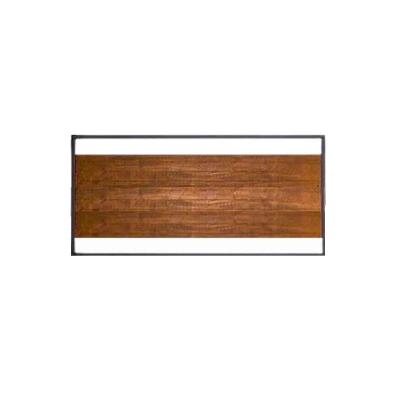 Cabeceira Cama Aço Ferro Metal Robusto Cor Preto Mdf Escuro Largura 160cm Estilo Industrial Cb-04