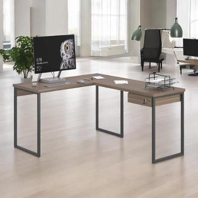 Mesa Home Office Escrivaninha L Industriale Affara Com Gaveteiro