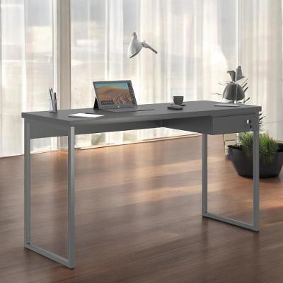 Mesa Home Office Escrivaninha Shine 1,00 Preta Com Gaveteiro