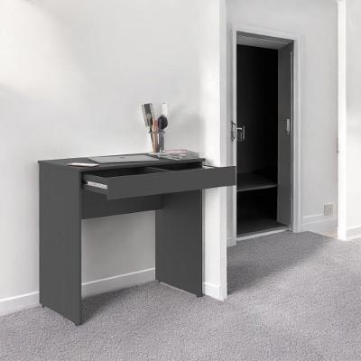Mesa Para Computador Paris Preto C/ Gaveta Porta Itens Com Divisória