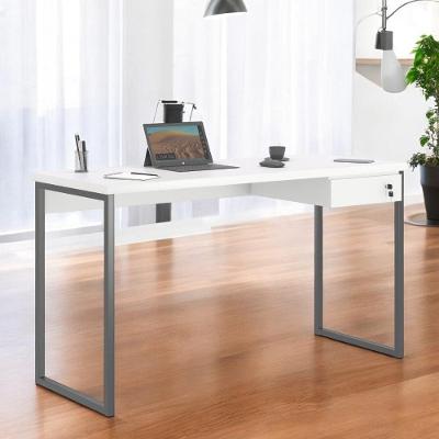 Mesa Home Office Escrivaninha Shine 1,00 Branco Com Gaveteiro