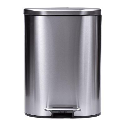 Lixeira Oval Soft Close Inox 50 Litros Kenya