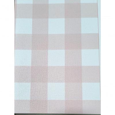 Papel De Parede Infantil Vinílico Limpavel Xadrez Vichi Revoada 4403 Rosa Da Bobinex.