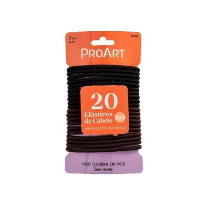 Elástico De Cabelo 3mm 20 Unidades Proart Firmeza, Elasticidade E Conforto Duo