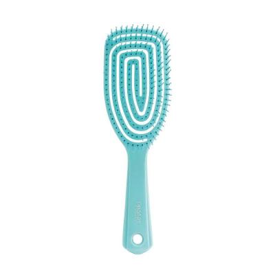 Escova Raquete Easy Flexi Proart Desembaraço Rápido, Cerdas Macias E Base Flexível Azul