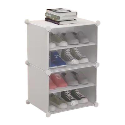 Sapateira Modular 4 Prateleiras Armario Organizador Guarda Roupas Brinquedos Multifuncional Desmontavel Vintage