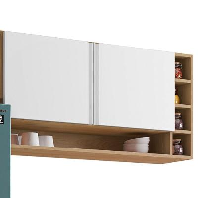 Armário Aéreo Vanessa 2 Portas 105 Cm Amendoa Branco Ajl
