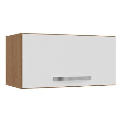 Armário Aéreo Basculante 60cm Amêndoa-branco - Ajl Móveis Amêndoa-branco