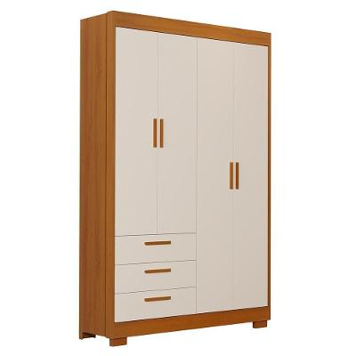 Guarda Roupa Infantil Zaki 4 Portas E 3 Gavetas Areia Fosco-savana - Reller Móveis Areia Fosco-savana
