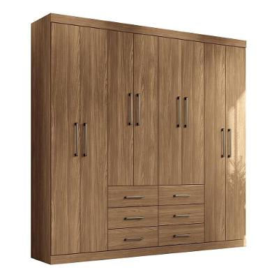 Guarda Roupa Casal Liverpool 8.6 8 Portas 6 Gavetas Jatobá - Santos Andirá Jatobá