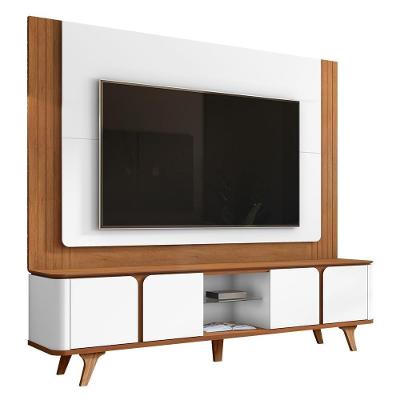 Rack Bancada Com Painel Suspenso Roma 217cm Cedro-branco Para Tv Até 60? - Casa D Cedro-branco