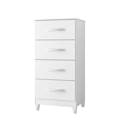 Cômoda Mobi 4 Gavetas Flex Branco Fosco - Móveis Albatroz Branco Fosco
