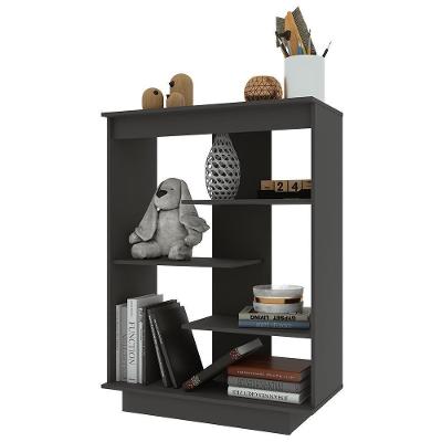 Multiuso Aparador 6210 3 Prateleiras Flex Chumbo - Indékes Chumbo