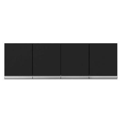 Armário Aéreo Andréia 150 Cm 4 Portas Preto Ajl