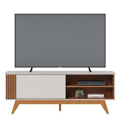 Rack Bancada Otawa Off White Matte-freijó Para Tv Até 65? - Colibri Off White Matte-freijó