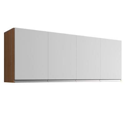 Armário Aéreo Andréia 150cm 4 Portas Amêndoa-branco - Ajl Móveis Amêndoa-branco