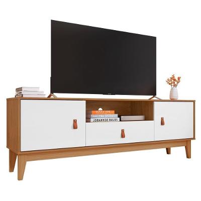 Rack Bancada Esmeralda Plus 160cm Cedro-branco Para Tv Até 60? - Casa D Cedro-branco