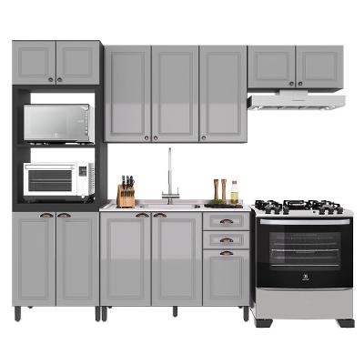 Cozinha Modulada Firenze 4 Peças Com Torre Quente 2 Fornos Chumbo-titânio - Indékes Chumbo-titânio