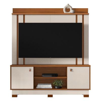 Estante Home Fremont 160cm Cinamomo Mel-pérola Metalizado Para Tv Até 65? - Mobler Cinamomo Mel-pérola Metalizado