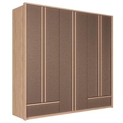 Guarda Roupa Casal Torino 6 Portas Wood-terracota - Santos Andirá Wood-terracota
