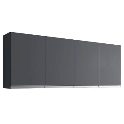 Armário Aéreo Andréia 150 Cm 4 Portas Cinza Ajl