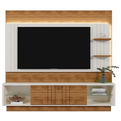 Estante Home Guaíba 200cm Off White-amêndoa Para Tv Até 65? - Mobler Off White-amêndoa
