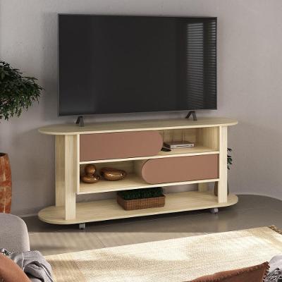Rack Para Tv Até 65 Polegadas 150cm Com Rodízios 2 Portas Multimóveis Cr45326 Naturale/terracota Naturale/terracota