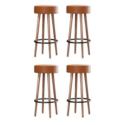 Kit 4 Banquetas Berlin 70cm Couríssimo Amarula - Salaone Amarula