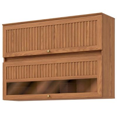 Armario Aereo 2 Portas 120 Cm Mdp Requinte C631 Nature Henn Nature