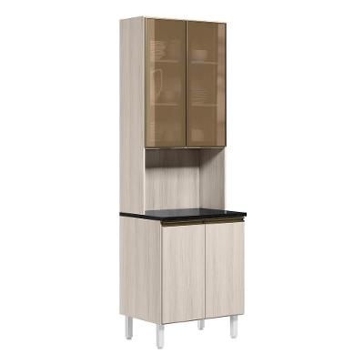 Paneleiro Duplo 4p Vidro 70cm Mdf Kali 18340 Bianco Toq Bianco Toq Nicioli Bianco Toq Bianco Toq