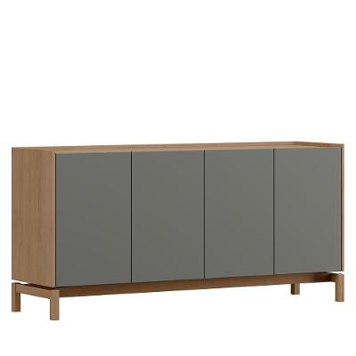 Balcão Aparador Barcelona 165cm 4 Portas Oak-ferrolack - Finestra Móveis Oak-ferrolack