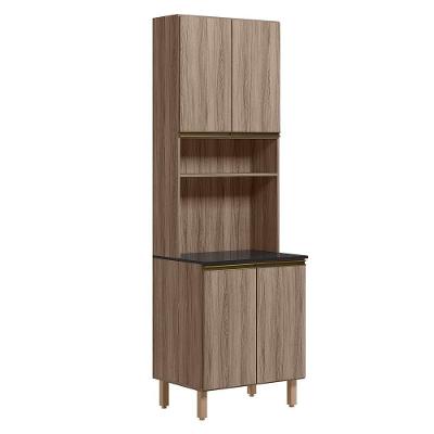 Paneleiro Duplo 4 Portas 70cm Mdf Kali 12230 Carvalho Toq Carvalho Toq Nicioli Carvalho Toq Carvalho Toq
