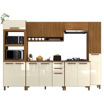 Cozinha Modulada Monza 6 Peças Com Paneleiro Freijó-off White - Indékes Freijó-off White